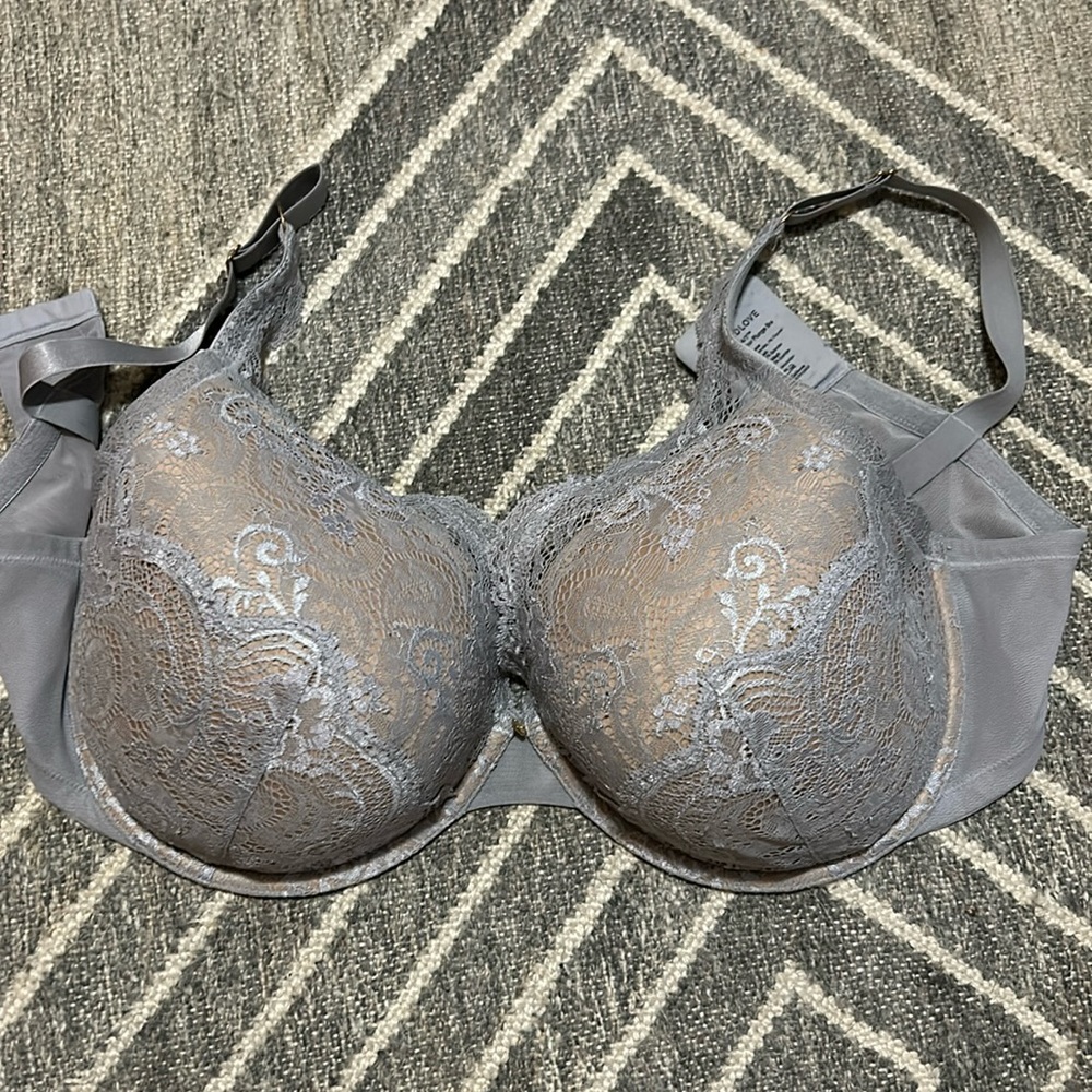 Third Love 24/7 Lace Contour Plunge Bra Ice Lilac 40E or 40DD